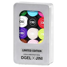 DGEL X JINI 聯名14色指甲油指甲彩繪膠14個裝 + 卸除膠1個裝 + 鐵盒組, 3g, 1個, 混合色