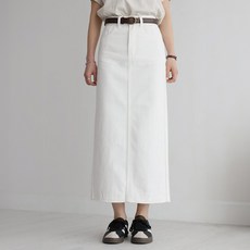 andstyle 女性用 兩段長度 半H線 後開衩 棉質長裙 264398