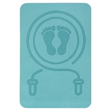 kingkong 加厚靜音跳繩墊/運動健身瑜珈墊/跳繩毯, 藍色, 1個