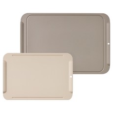 sillymann 韓國製造 Harmony TPU 安心砧板 2件組 小+大 可可灰色, 1套, 砧板 小型 + 大型