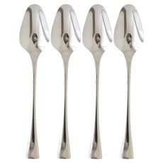 JUST HOME 銀白魚尾304不鏽鋼餐匙 4件組 7005-03A, 1套, 銀色