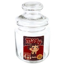sun art PEKO 不二家 復古玻璃收納罐 牛奶妹, 1個, 500ml