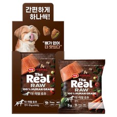 하림펫푸드 어덜트 더리얼 로우 도그 건조사료, 연어, 5g, 6개