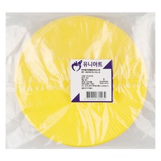 유니아트 C칼라종이접시, 노랑, 50개