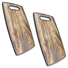 CAMEL 木紋轉印擺盤PP砧板 木質, 2個, 砧板 2入