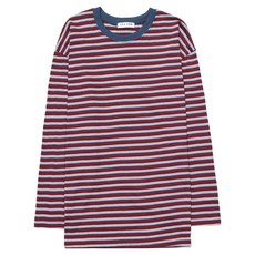 Lalaon 女款棉質條紋寬鬆版長袖T恤 TSP2992