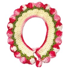 Bestkin 鉤織雲朵花環 花園, 1個, 粉色 + 綠色