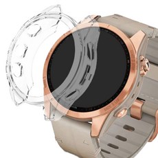 SPACE SHIELD Garmin 智慧手錶相容 TPU 防撞保護殼, 透明, 1個