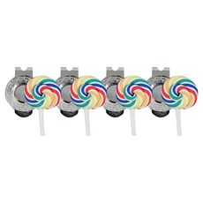 糖果棒高爾夫球標, 4個, 混色