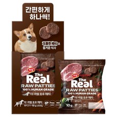 하림펫푸드 어덜트 강아지 더리얼 로우 패티 건조사료, 돼지, 10g, 6개