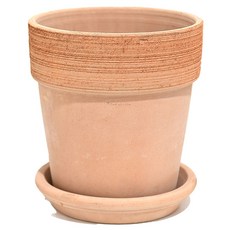 Garden in the City 義大利陶盆 Vaso Alto Graffito 刮痕設計附底盤組, 1套, 單一顏色