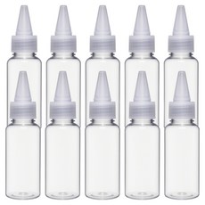 리빙메이커 소분 휴대용 뾰족캡 오일 공병 100ml, 10개, 투명
