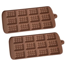 벤듀라 실리콘 초콜릿 몰드 12구, 브라운, 2개