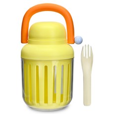 mir Funny沙拉調味料攜帶式罐子 550ml, 1個, 奶油黃