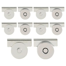 니뜨 무봉제 심리스 금속 자석 단추 5p 세트, 실버, 1세트