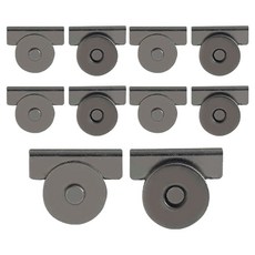 Knitt 免縫無痕金屬磁扣 5入組, 1套, 黑鎳色