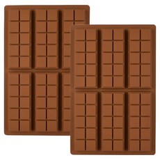 VENDURA 矽膠巧克力模具 6格, 2個, 棕色