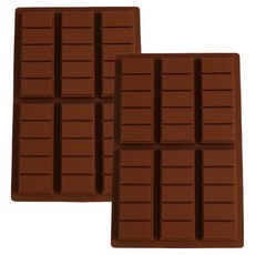 벤듀라 실리콘 두바이 초콜릿 몰드 6구, 브라운, 2개