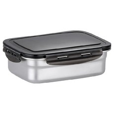 HIKARI 日光生活 卡扣式不鏽鋼保鮮盒 M165 900ml, 1組, 容器 + 蓋子