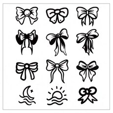 gelluna 半永久迷你黑色蝴蝶手指點綴漢娜紋身防水演唱會慶典紋身貼紙, 1個, T-260 B款