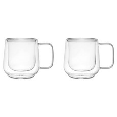 LA CAFETIERE Siena雙層玻璃濃縮咖啡馬克杯 100ml, 透明色, 2個