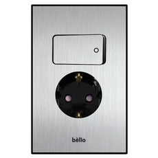 winners Bello開關安裝1孔插座 銀色, 1個