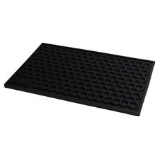 빈쿠 빈플랜트 육각 커피 바 칵테일 실리콘 드라잉매트 1단, 블랙, Small(30x20cm), 1개
