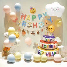 ARTJOY 生日派對氣球花環裝飾組 S09, 1套, 混合顏色