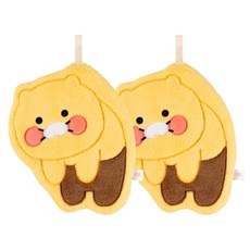 춘식이 주방 핸드 타월, 옐로우, 2개