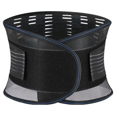 網眼腰部支撐帶, 黑色, 1個
