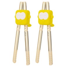 Big Buck兒童長度可調節矯正筷, 2個, 黃色的