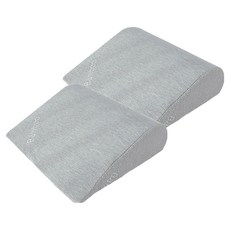 수면잠 역류방지 허리 쿠션 베개, 연그레이, 2개