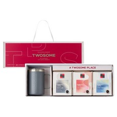 A TWOSOME PLACE 基本禮盒組, 1套, 黑色咖啡棒 30p + 甜味咖啡棒 30p + 低咖啡因咖啡棒 30p + 灰色不鏽鋼杯