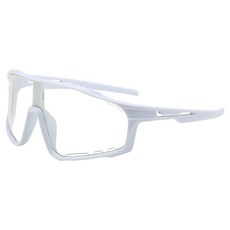 Taminayo 時尚運動太陽眼鏡, 白色(鏡框), 變色灰(鏡片), 1個