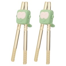 Big Buck兒童長度可調節矯正筷, 2個, 綠色