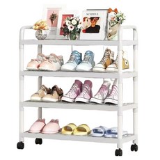 소소하우스 심플 다단 신발 정리대 4단, 화이트, 1개