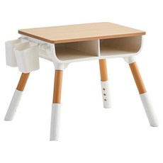 LIVART Pino Woody 高度調節書桌, 自然色 + 白色