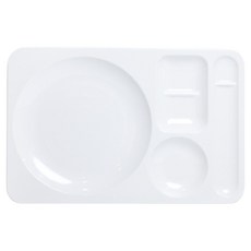 LIVING MATE 國產美耐皿團膳標準型西式餐盤, 1個, 奶油色