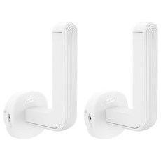 TAILI 太力 真空吸盤L型雙向掛勾 AW927, 2個, 白色