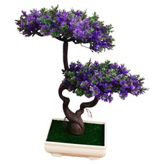 索爾裡奇人造清新迷你松樹盆栽套組, 1套, 紫色