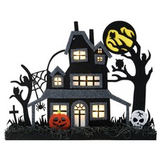 홈벨리쉬 할로윈 유령의집 LED 라이트 달, 혼합색상, 1개
