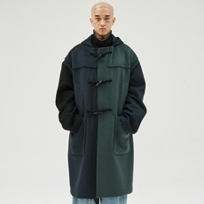 AJOBYAJO Oversize羊毛混紡牛角扣大衣 AJ234OT008