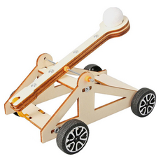 넥트론 과학실험 DIY 조립 키트 STEAM 교육 목재 모형 자동차 비행기 세트 투석기 120 x 65 x 70 mm, 1개