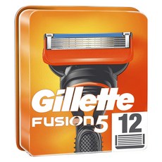 Gillette 吉列 Fusion 鋒隱系列手動刮鬍刀頭, 12個裝, 1組