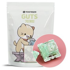 MONSTARGEAR Monstar Gear FEKER 鵝卵石機械式鍵盤 熱插拔 工廠潤滑軸體 70p, 單一商品, 薄荷綠, 製造商軸