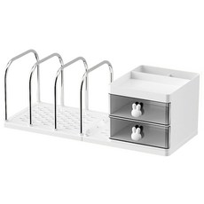 Mabso Shop 兔子桌面多用途整理收納盒 BRP1188, 1個, 白色抽屜