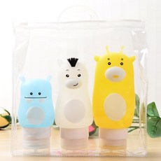 Souplace 彩色動物軟式分裝瓶組, 單一款式, 1套