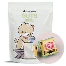 MONSTARGEAR 歐特姆蓮花鵝卵石機械式鍵盤軸 熱插拔替換潤滑軸體 80入, 單一商品, 混合色, 製造商軸