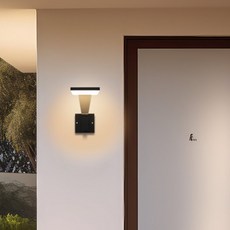 Meliving DS 孟克 LED 12W 低頻閃壁燈, 黑色 + 燈泡色