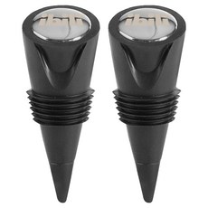 ibili 防漏酒瓶塞, 2個, 銀色 + 黑色